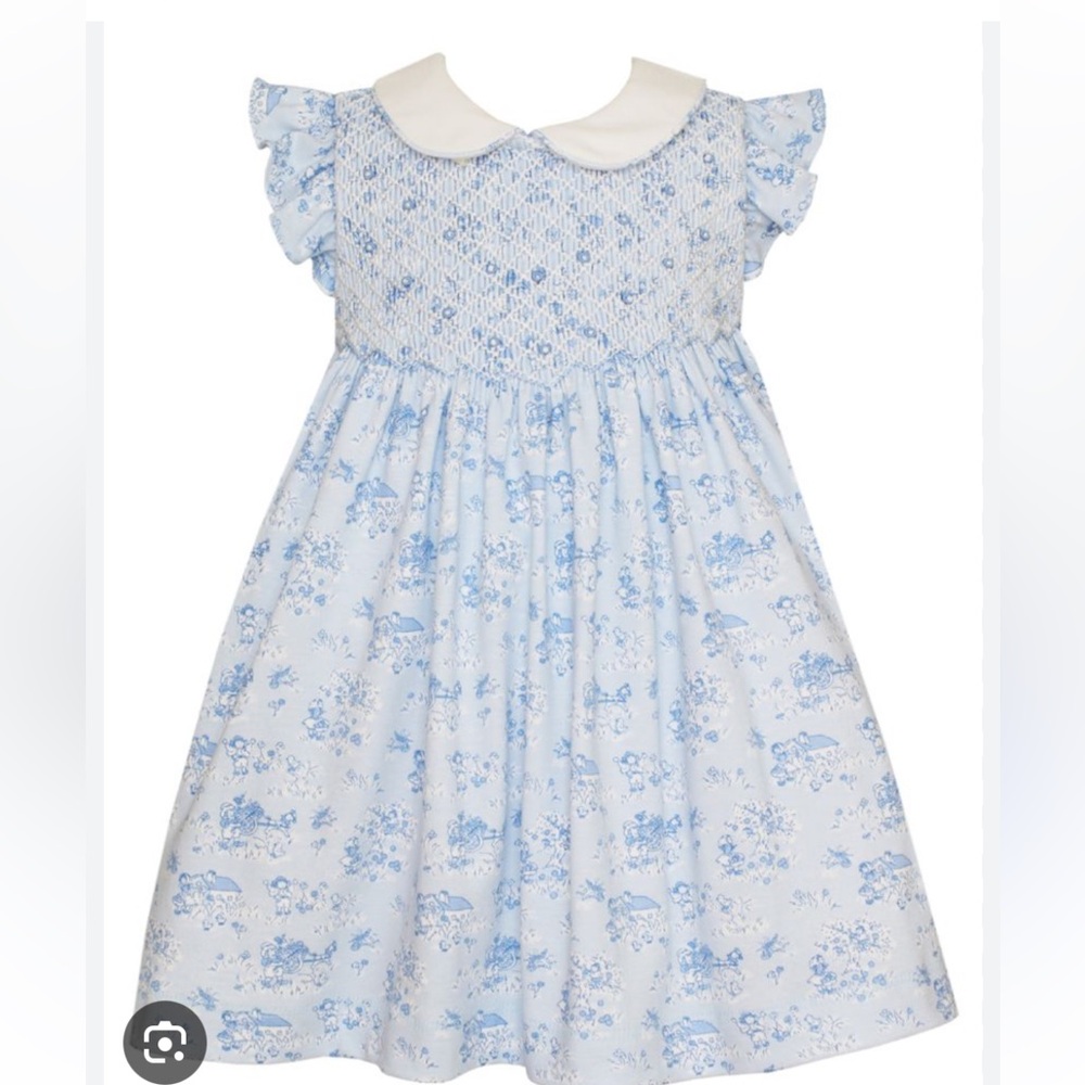 Petit Bebe smocked toile dress 2t